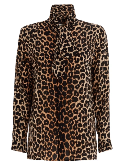 Shop Saint Laurent Shirt In Leopard