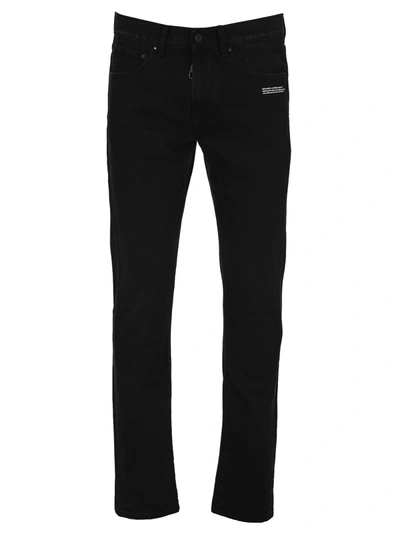 Shop Off-white Off White Diag Slim Pocket Jeans In Nero