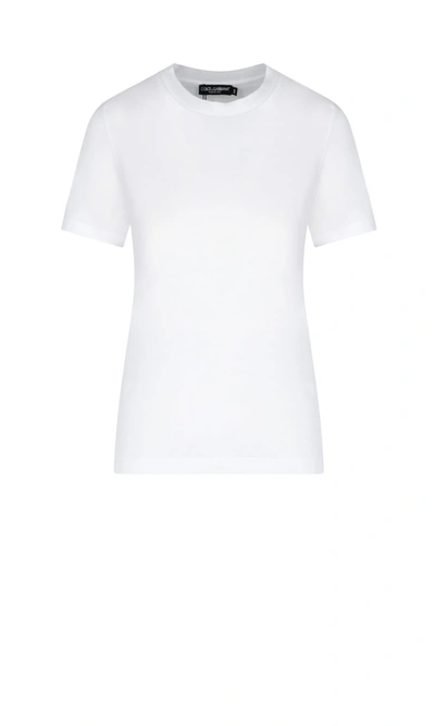 Shop Dolce & Gabbana Short Sleeve T-shirt In Bianco