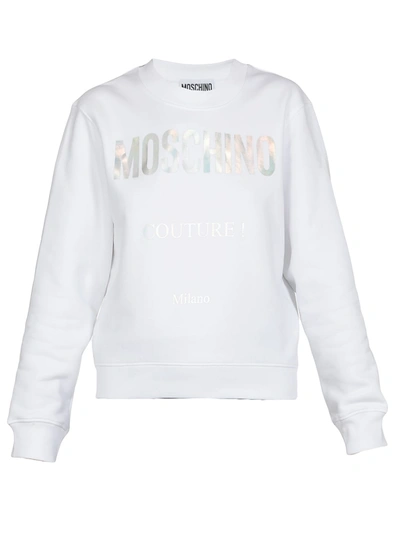 Shop Moschino Couture Sweatshirt In Bianco