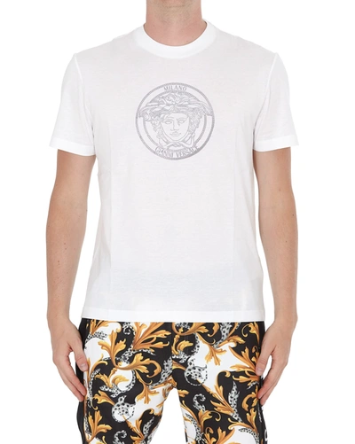 Shop Versace Medusa T-shirt In Biancoottico