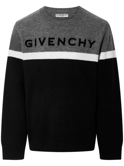Shop Givenchy Kids Sweater In Nero/grigio