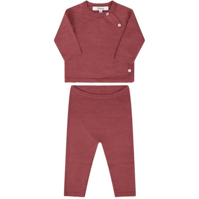 Shop Bonpoint Pink Suit For Babygirl In Var. Uni