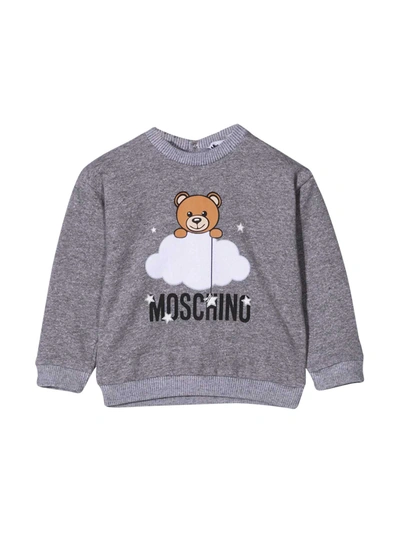 Shop Moschino Grey Sweatshirt With Toy And Logo Press In Grigio