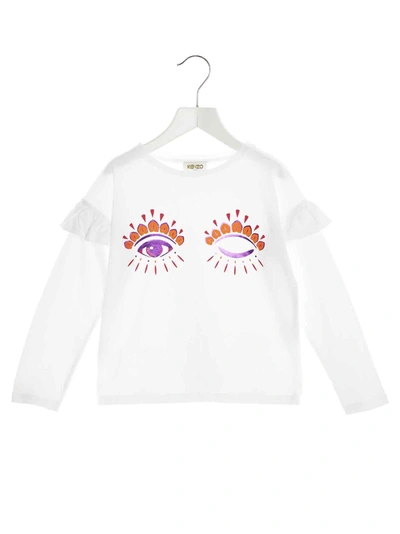 Shop Kenzo Eyes T-shirt In Bianco Ottico