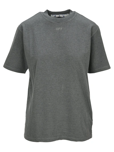 Shop Off-white Off White Arrow Mottled Casual T-shirt In Grey