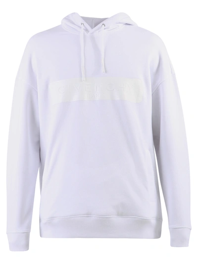 Shop Givenchy Printed Hoodie In Bianco