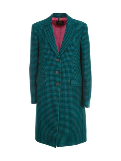 Shop Ps By Paul Smith Coat In Petrolio