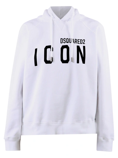 Shop Dsquared2 Printed Sweatshirt In White