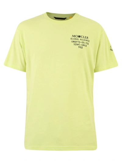 Shop Moncler Genius Branded T-shirt In Yellow