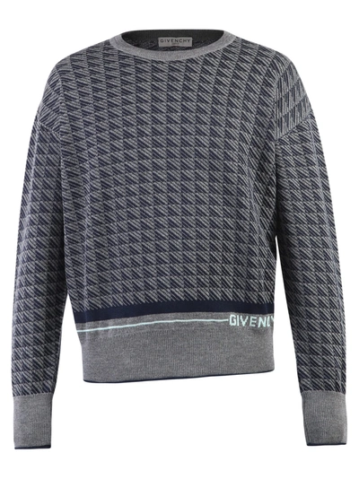 Shop Givenchy Branded Sweater In Grey