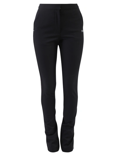 Off-white Cigarette-style Slim-leg Trousers In Black