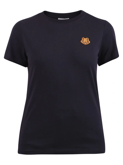 Shop Kenzo Embroidered T-shirt In Black