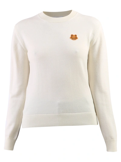 Shop Kenzo Embroidered Sweater In White