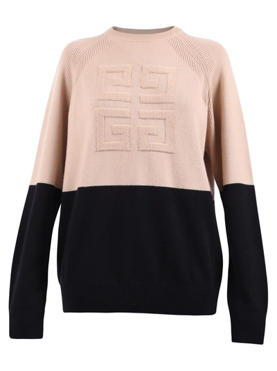 Shop Givenchy Branded Sweater In Beige