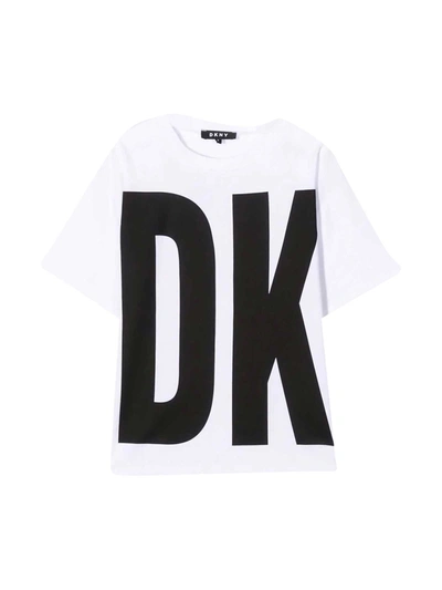 Shop Dkny White T-shirt In B Blanc