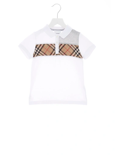 Shop Burberry Jeff Polo In White