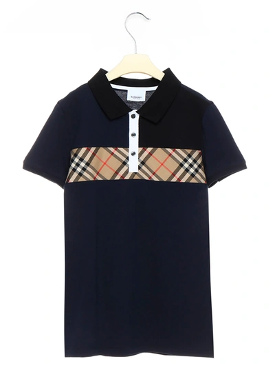 Shop Burberry Jeff Polo In Navy