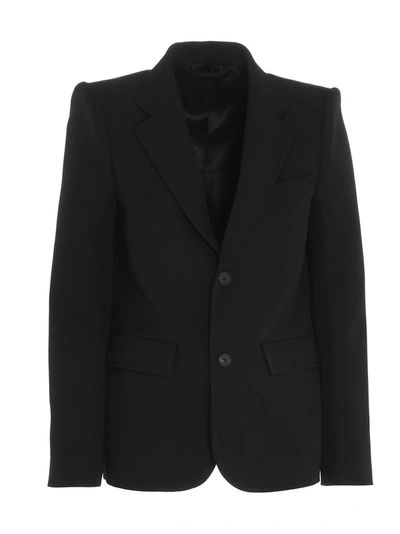 Shop Balenciaga Curve Shoulder Blazer In Black