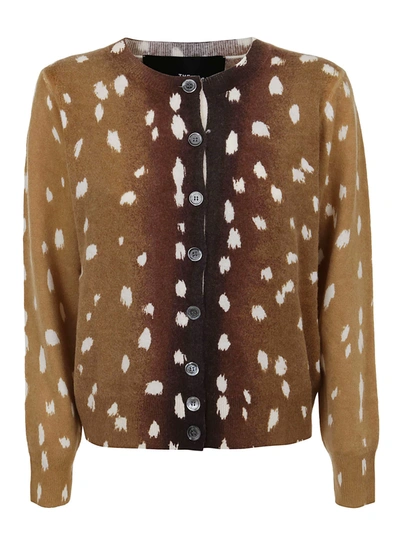 Shop Marc Jacobs The Printed Cardigan In Multi Brown