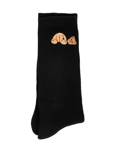 Shop Palm Angels Socks In Black Brown
