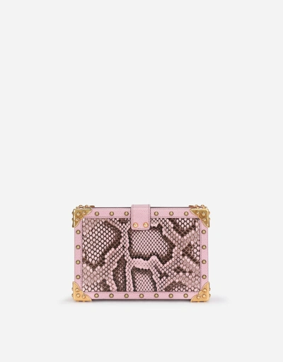 Shop Dolce & Gabbana My Heart Bag In Dappled Python Skin