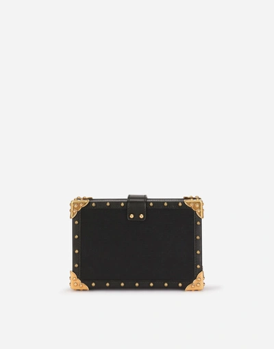 Shop Dolce & Gabbana My Heart Bag In Mini Paglia Calfskin