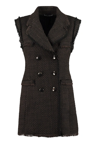 Shop Dolce & Gabbana Wool Blend Waistcoat