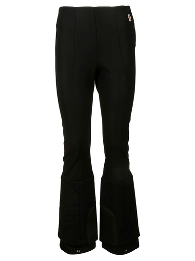 Shop Moncler Wide Cuffs Trousers In Nero