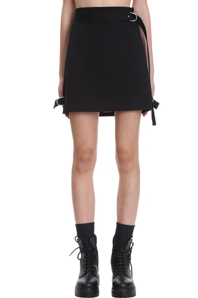 Shop Helmut Lang Skirt In Black Cotton
