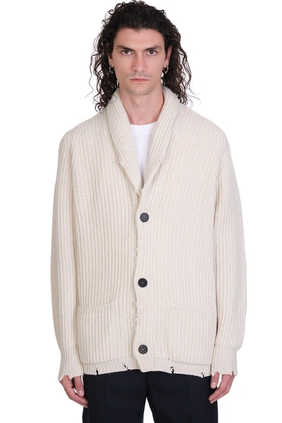 Shop Laneus Cardigan In White Cashmere