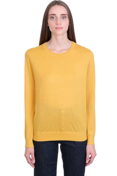 Shop Tory Burch Updated Iberia Knitwear In Yellow Cashmere