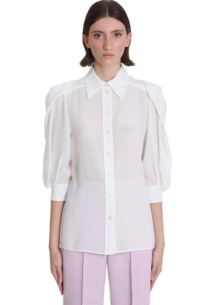 Shop Givenchy Blouse In White Silk