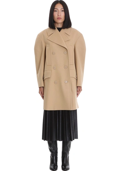 Shop Givenchy Coat In Beige Wool