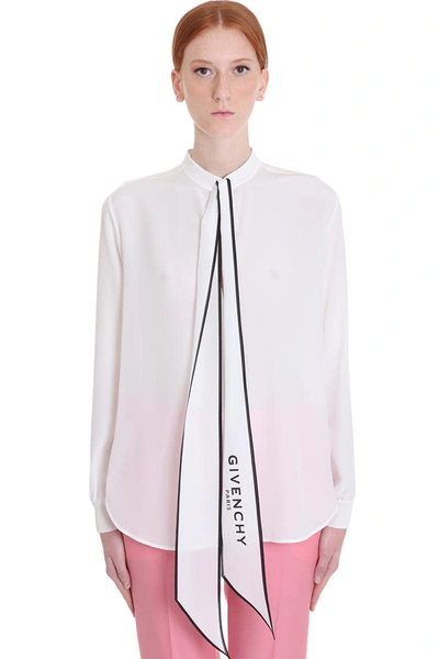Shop Givenchy Blouse In White Silk