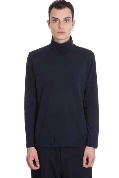 Shop Jil Sander Knitwear In Blue Cotton