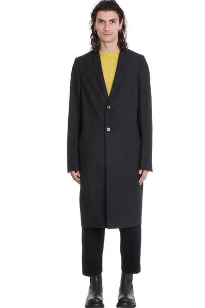 Shop Rick Owens Moreau Coat Coat In Black Polyester