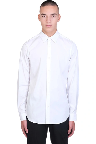 Shop Theory Sylvain Shirt In White Cotton