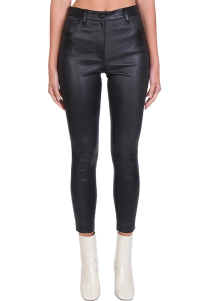 Shop Theory Jean L.bristol Pants In Black Leather