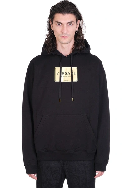 Shop Versace Sweatshirt In Black Cotton