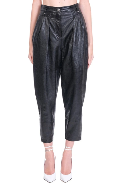 Shop Iro Menden Pants In Black Leather