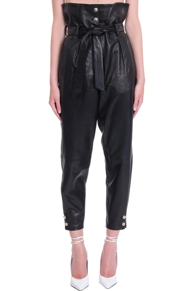 Shop Iro Ketchi Pants In Black Leather