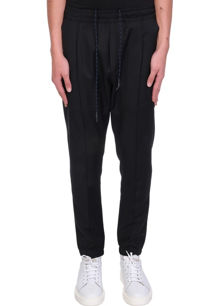 Shop Low Brand Taylor Pants In Black Wool