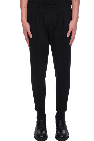 Shop Low Brand Riviera Pants In Black Cotton
