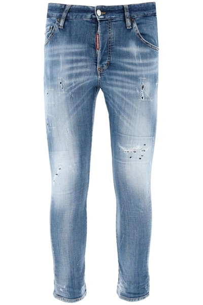 Shop Dsquared2 Sexy Twist Jeans  In Blue