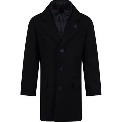 Shop Fay Blue Coat For Boy With Logo