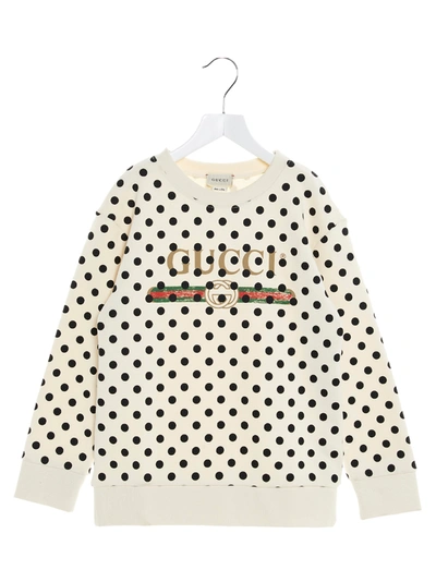 Shop Gucci Sweatshirt In Bianco/nero