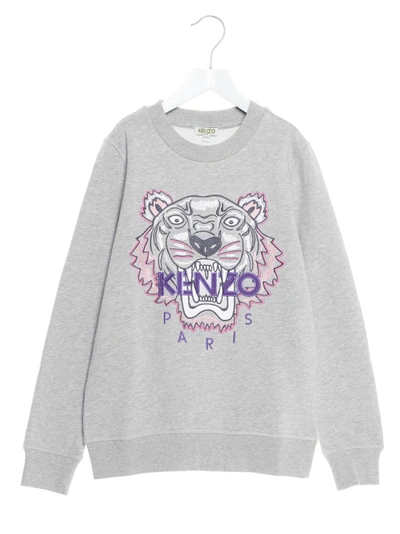 Shop Kenzo Tiger Sweatshirt In Grigio