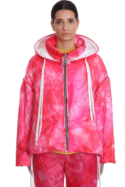 Shop Khrisjoy Puffer In Fuxia Polyester