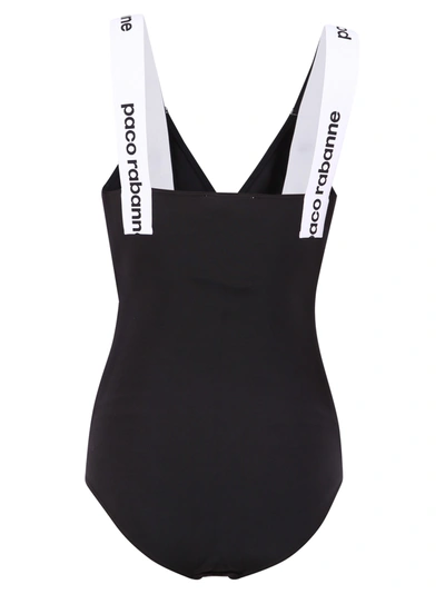 Shop Rabanne Branded Bodysuit In Black